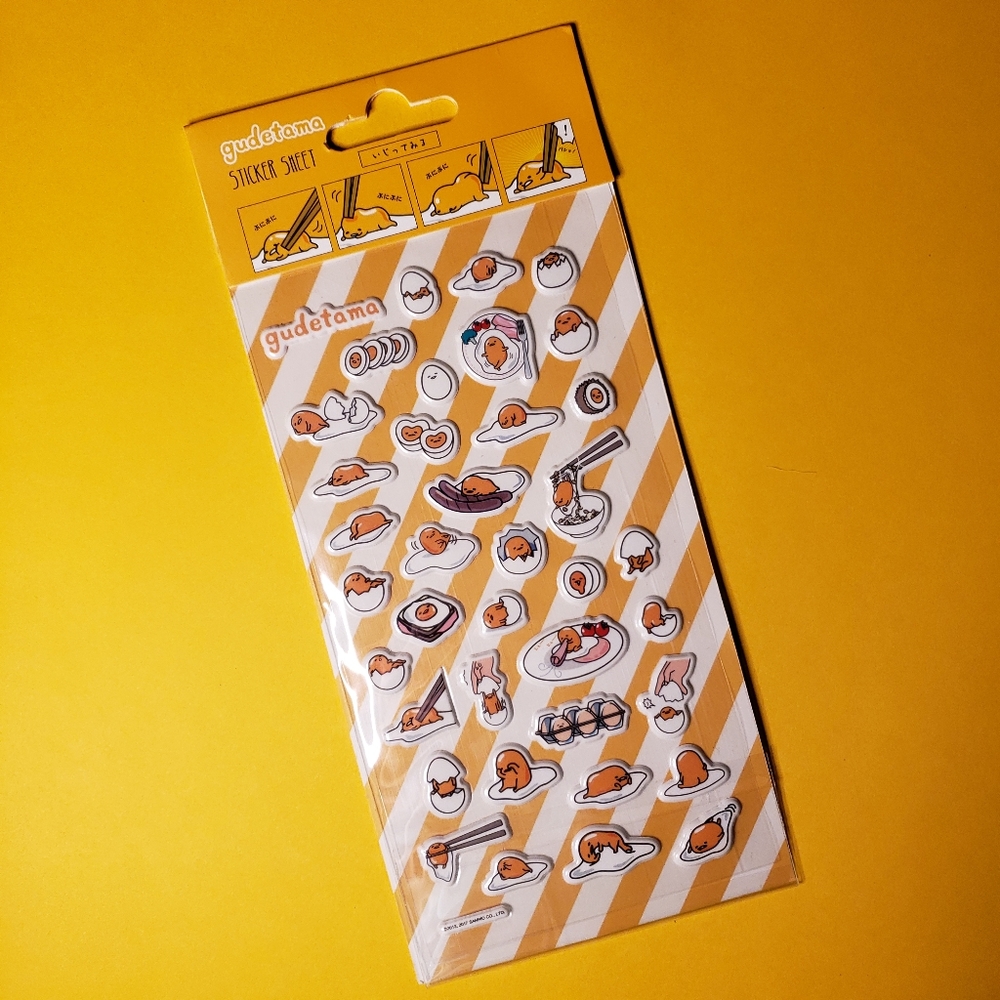 BOGO 🌟 Gudetama Puffy Sticker Set